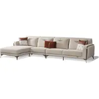 Xl Moebel Gmbh Divano ad angolo in tessuto grigio Divano a L divano di design divano imbottito in tessuto suite moderna