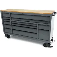 HBM Carrello portautensili, 14 cassetti, 182 cm, grigio