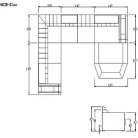 AEA Wohnlandschaft Wohnzimmer Ecksofa Leder Sofa Couch Polster Garnitur Sitz Sofas
