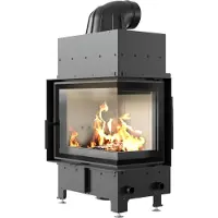 Kratki Inserto camino in acciaio FLOKI S destra 8 kW Ø 160