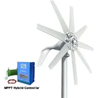 OEM Generatore eolico, potenza: 2000W, 12V, con 8 pale resistenti, dotato di sistema di controllo ibrido