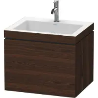 Duravit L-Cube c-bonded Ensemble suspendu, 1 tiroir, sans trop-plein, 1 trou pour robinet, 600x500x480mm, LC6916O6969, LC6916O6969