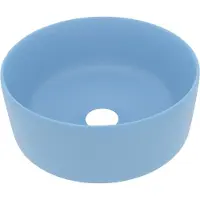 Syfax Lavandino Lusso Rotondo Azzurro Opaco 40x15 cm in Vetroceramica