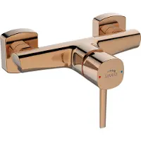Laveo Miscelatore da parete per doccia senza set doccia Pink Gold Pola