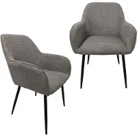 HTI Sedia Albany Waffle marrone chiaro, set da 2