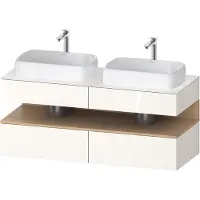 Duravit Collection One Meuble sous-vasque sur console, 2 tiroirs, 2 découpes, 1400x550x600mm, niche en chêne naturel, QA4767030220000, QA4767030220000