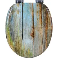 Woltu Sedile WC , anima in MDF, chiusura ammortizzata, antibatterico, Wood Beauty