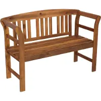 Degamo Panchina da giardino in legno ROSARIO a 2 posti, 120 cm, legno di acacia oliato