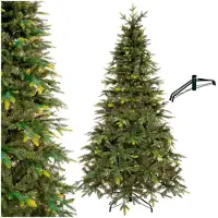 Springos Albero di Natale artificiale Premium 220 cm | Abete rosso con rami fitti | Albero di Natale realistico con stabile supporto in metallo