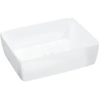 Syfax Lavandino Bianco 48x37x13 cm in Vetroceramica Rettangolare