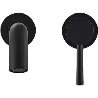 OEM Miscelatore da bagno, finitura nera opaca, bocca a parete