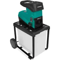 Vonroc Biotrituratore elettrico da giardino - 2800W - Motore silenzioso | Con contenitore di raccolta da 60L