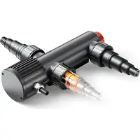 SunSun CUV-209 chiarificatore per laghetti 1500 l/h / 9 W UVC, prechiarificatore per filtro e pompa per laghetti, chiarificatore d'acqua con lampada UV, filtro luminoso per il controllo delle alghe