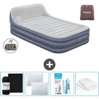 Bestway Materasso gonfiabile - 2 persone - 152 x 226 x 46 cm - Grigio - Accessori inclusi