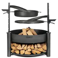 Cook King Braciere MONTANA X Ø80cm + griglia Ø60cm + padella Cucina da esterno Barbecue Giardino