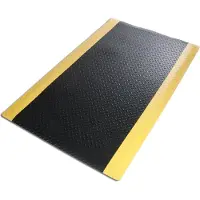 Floordirekt Tappeto antifatica HeavyDuty Diamond come tappetino singolo, nero-giallo, 60 x 90 cm