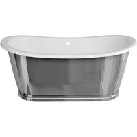 Casa Padrino Vasca da bagno in stile liberty 167,5 x 76,1 x H. 71,1 cm - Vari colori - Vasca da bagno indipendente retrò - Arredo bagno