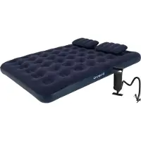 Avenli 21470: Materasso gonfiabile con pompa manuale, 2 cuscini, dimensioni 203 x 152 x 22 cm, colore blu
