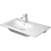 Duravit ME by Starck lavabo pour meuble, avec trop-plein, sans trou pour robinetterie, avec plage de robinetterie, asymétrique, bassin à gauche, 830mm, 2345830060, 2345830060