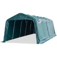vidaXL Tenda in vimini PVC 550 g/m² 3,3×8 m verde scuro
