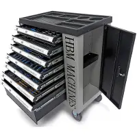 HBM carrello portautensili completo 245 pezzi misure in pollici, nero