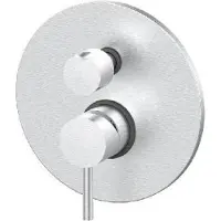 Paffoni Light - Miscelatore da incasso per 2 apparecchi, acciaio inox LIG018ST