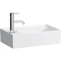 Laufen Kartell Lave-mains, bord de robinetterie à gauche, encastré, 1 trou pour robinet, sans trop-plein, 460x280mm, H8153357571111, H8153357571111