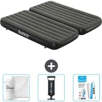Bestway Materasso gonfiabile - 3 in 1 - 1 persona - 2 persone - 99 x 188 x 25 cm - Verde - accessori inclusi