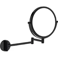 Deante Rotondo nero - Specchio cosmetico, su braccio di estensione - bifacciale (ADR_N811)