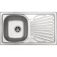 QUELLMALZ Lavello da incasso Napoli D421 con rubinetto reversibile 860 x 435 mm