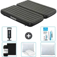 Bestway Materasso gonfiabile - 3 in 1 - 1 persona - 2 persone - 99 x 188 x 25 cm - Verde - accessori inclusi