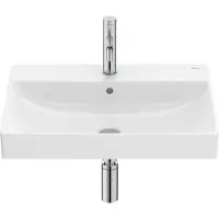 Roca Lavabo sospeso Ona 60 x 46 x 16 cm con troppopieno e foro per rubinetto, bianco