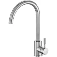 TRIZERATOP Miscelatore per lavello, rubinetto da cucina Steely, cromo, 360°, 37 cm