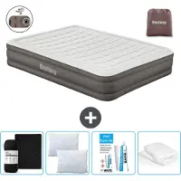 Bestway Materasso gonfiabile - 2 persone - 152 x 203 x 36 cm - Marrone - Accessori inclusi