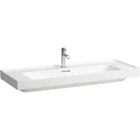 Laufen MEDA lavabo, encastrable, 1200x460mm, tablette des deux côtés, 1 trou pour robinet, avec trop-plein, H8141117571041, H8141117571041