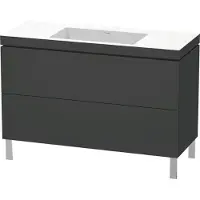 Duravit L-Cube c-bonded Ensemble vertical, 2 tiroirs, sans trop-plein, sans trou pour robinetterie, 1200x698x480mm, LC6939N4949, LC6939N4949