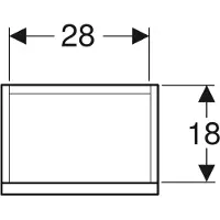 Geberit Renova Plan meuble sous lavabo, avec une porte, portée réduite, 31,4x60,5x22cm, 501.901.JK.1, 501.901.JK.1