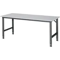 RAU Banco da lavoro Tom B2000xD800xH760-1080mm Piano di lavoro in melamina Telaio grigio antracite