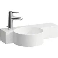 Laufen VAL lave-mains, 1 trou de robinetterie à gauche, sans trop-plein, 550x315mm, tablette à droite, H8152837571131, H8152837571131