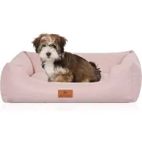 Knuffelwuff Lettino per cani Emma in velluto nei colori pastello L rosa
