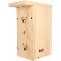MKW Stand didattico per bombi fai da te - Stabile per bombi - in legno dolce - resistente alle intemperie - non impregnato