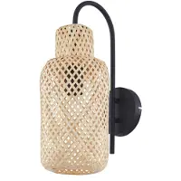 LINDBY Applique Venora, altezza 43 cm, nero, legno, bambù