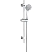 TRIZERATOP Set doccia, 5 funzioni, con asta, cromo, grigio