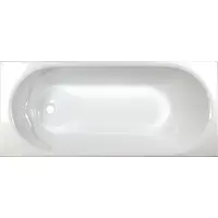 Sanicomfort Set completo per vasca da bagno Basic rettangolare 170x75 cm – Vasca da bagno in acrilico bianca con supporto e gruppo di scarico, isolamento termico e acustico, facile da pulire e robusta
