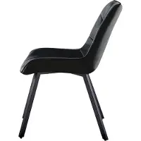 Trisens Sedie in velluto Sedie in tessuto Sedie imbottite Sedie da sala da pranzo Sedie da cucina in velluto Gambe in metallo , Colore:Nero;Quantità:4 pezzi.
