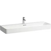 Laufen VAL lavabo, encastré, 2 trous pour robinet, sans trop-plein, 1200x420mm, H8102890001151, H8102890001151