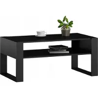 Matkam Tavolino retrò loft nero KAJA 100 cm