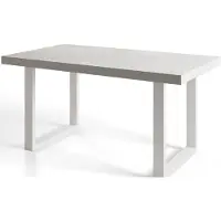 Alpi Möbel Tavolo da Pranzo 160x90x77 cm, Bianco, Costruzione Stabile