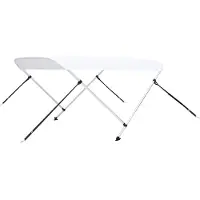 Syfax Bimini di Prua con Tendalino a 2 Archi Bianco 180x150x110 cm