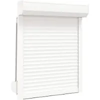 vidaXL Tapparella bianca 80 x 100 cm in alluminio e poliuretano